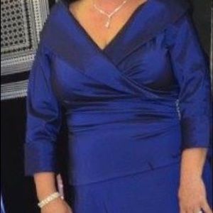 Blue Taffeta Evening gown Size 18W